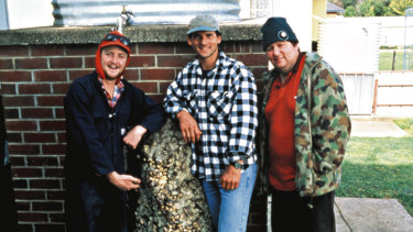 Bana (middle) in The Nugget, with Stephen Curry (left) and Dave O’Neil, one of the few Australian films he’s starred in. 