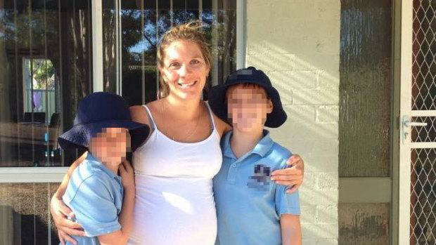 Tara Costigan with her two sons. Image supplied by the Costigan family.