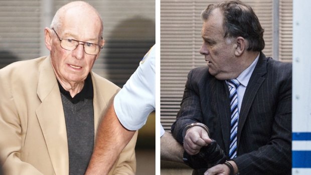 Roger Rogerson (left) and Glen McNamara during their trial for the murder of Jamie Gao during an "inept" drug rip-off.