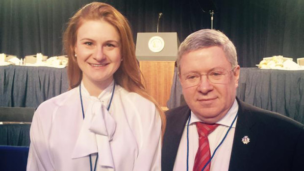 Maria Butina and Alexander Torshin, at the Washington Hilton in Feb 2017 according to her Facebook page. Torshin,a  Russian senator, is a life member of the NRA and a link in Butina's powerful contacts.