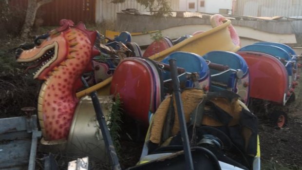 The Top's dragon rollercoaster has been photographed in Melbourne.