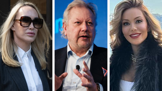 Linda Rogan, left, Richard White, and White’s girlfriend Zena Nasser.