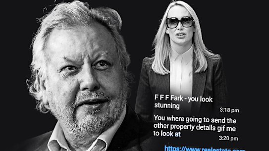 WhatsApp messages allegedly sent by Richard White, left, to Linda Rogan.