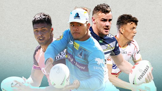 Queensland NRL clubs biggest selection battles (from left to right: Xavier Willison, Josiah Pahulu, Kyle Laybutt, Jack Bostock)