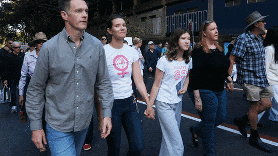 The march against domestic violence, on 27 April, emerged from the widespread shock and anger over alleged domestic violence murder of Forbes mum Molly Ticehurst.