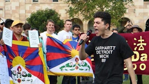 Drew Pavlou on campus.