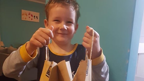 James Young was understandably impressed with himself for ordering Uber Eats from his dad's phone. 