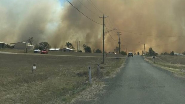 Locals north-west of Gympie say they haven't returned to their homes because of the smoke.