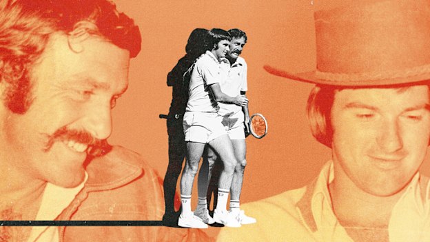 Frenemies … John Newcombe and Jimmy Connors.