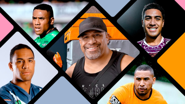 John Hopoate with sons (clockwise from top left) Albert, Lehi, Jamil and Will