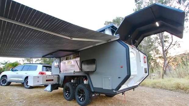 An EXP-6 camper-trailer. This product was at the centre of the dispute between Mr Coles and the manufacturer - Bruder.