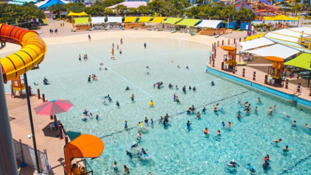 The Cave of Waves is a 50-metre-long wave pool that produces swells up to 1.5 metres.