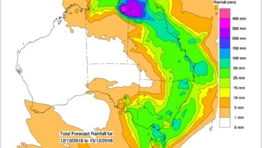 Eastern Australia is likely to have a wet week as rains sweep the area.