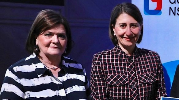 Local Government Minister Shelley Hancock, left, does not agree with Premier Gladys Berejiklian's decision to hold a public inquiry into the state's bushfires behind closed doors.