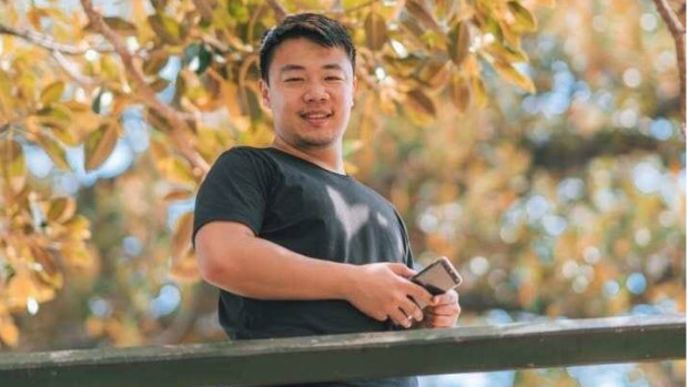 Former Sydney University student Weihong Liang now attends a Chinese Communist Party training school in the Xinjiang region of China.