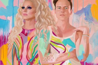 Archibald Prize 2022 finalist, Kim Leutwyler’s ‘Courtney and Shane’.