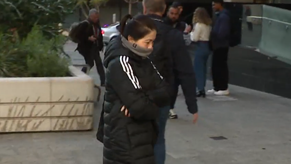 Jennifer Mui Len Chin leaves Perth District Court on Tuesday.