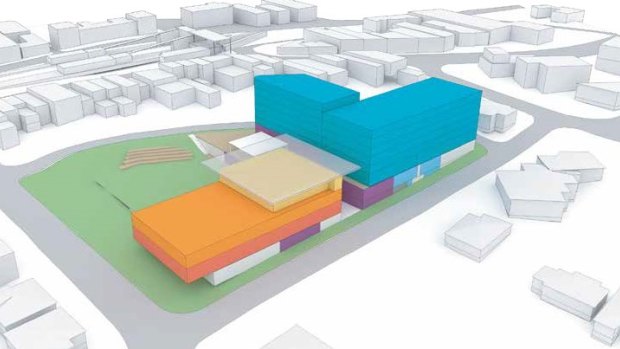 The council's previously adopted masterplan for the hub that included a seven-storey unit block.