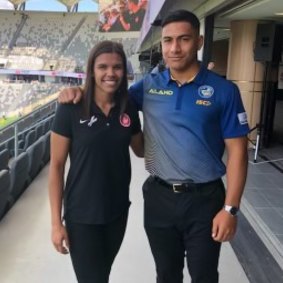 Will Penisini with former Wanderers counterpart Jada Mathyssen-Whyman.