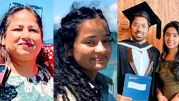 Drowning victims (from left) Reema Sondhi, 43, Kirti Bedi, 20, Jagjeet Singh Anand, 23, and Suhani Anand, 20.