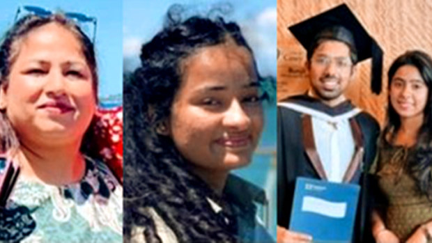 Victims of the mass drowning at Phillip Island: 43-year-old Indian national Reema Sondhi, Kirti Bedi, 20, Jagjeet Singh Anand, 23, and Suhani Anand, 20.