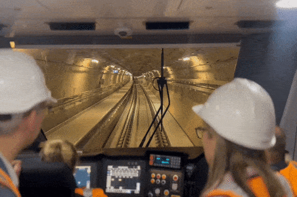 Travelling through Melbourne’s Metro Tunnel.