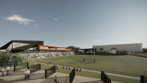 An artist's impression of the Concord Oval redevelopment in Sydney's inner west.