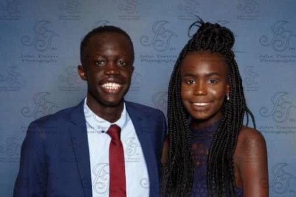 Machar Kot with his sister Anhial Kot. 