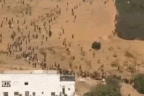 Migrants attempting to cross into Ceuta, Spain