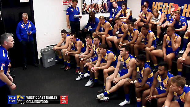 There was no panic in the Eagles rooms at half-time of the grand final.