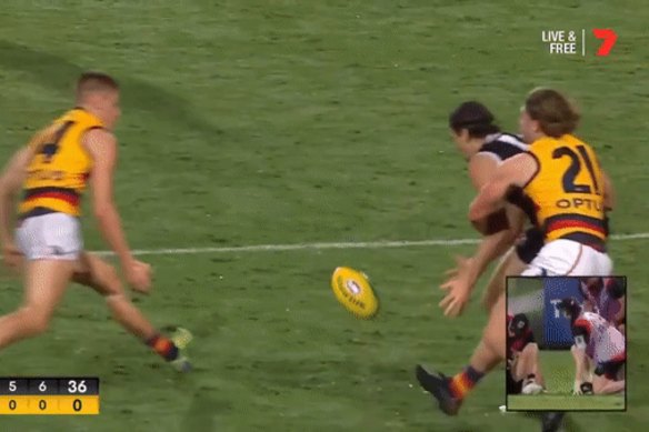 David Mackay will face the tribunal for this bump on Hunter Clark.
