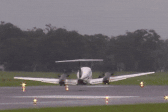 A pilot was forced to make an emergency landing.