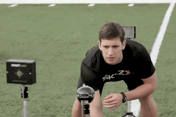 The pro-agility drill is a measure of explosiveness and lateral movement.