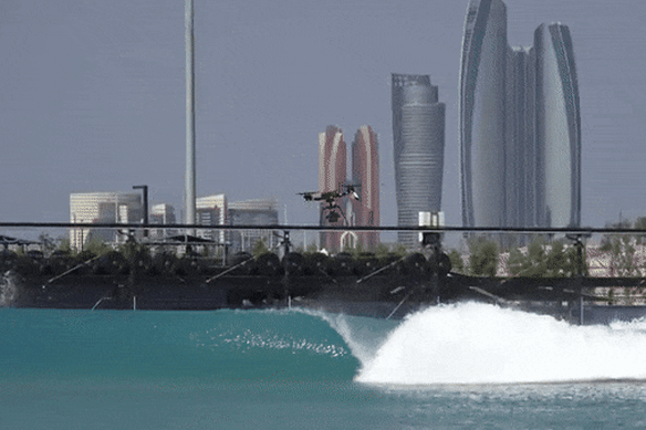 Kelly Slater’s new wave pool in Abu Dhabi.