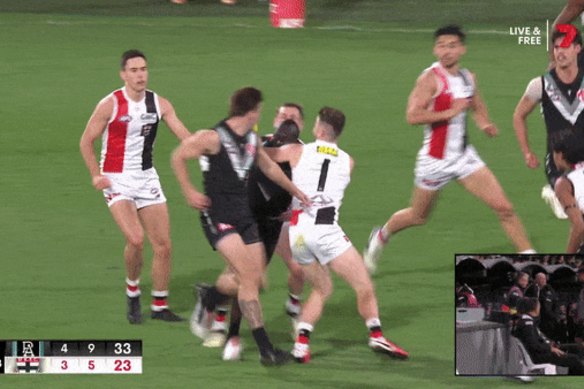 Key defender off the field in Adelaide after sling tackle