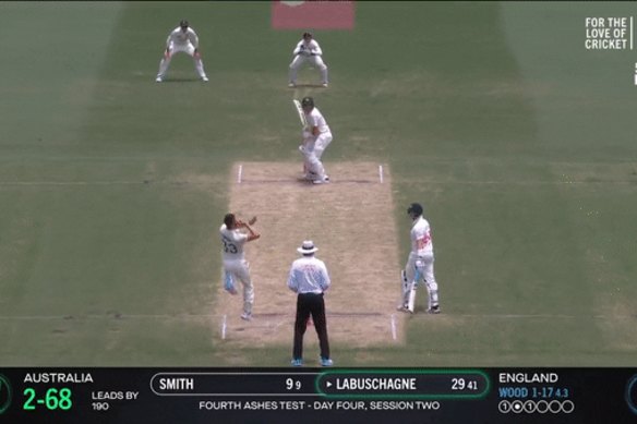 Mark Wood gets Marnus Labuschagne again in this Ashes series.