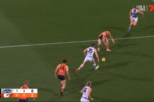 Toby Greene’s clash with Patrick Dangerfield.