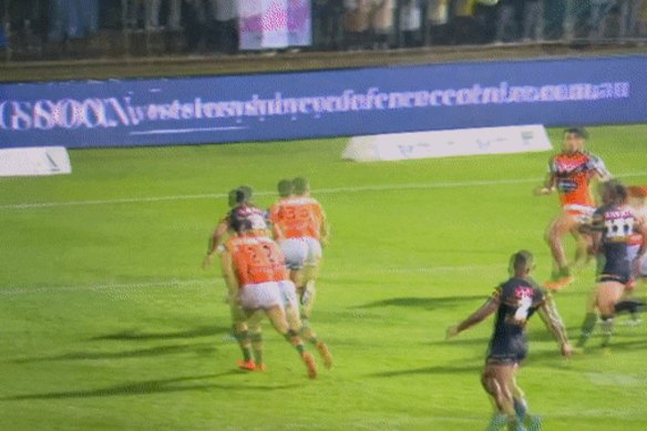 Wests Tigers pointed out they were rightfully awarded a penalty for a similar incident in round nine.