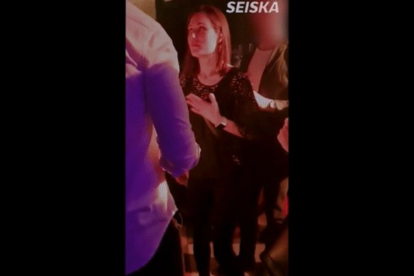 Finland’s PM Sanna Marin dancing at Butchers nightclub in Helsinki. 