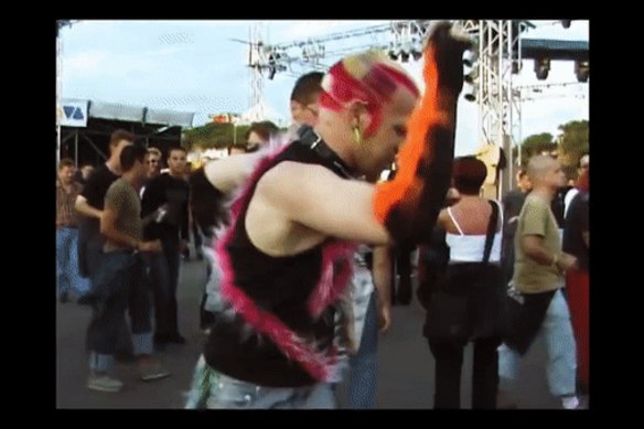 Dancer at Berlin’s now-disbanded Love Parade.