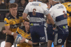 Cam Roigard makes a break during the Hurricanes' win over the Blues.Cam Roigard makes a break during the Hurricanes' win over the Blues.