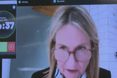 A layer of mystery was added when a figure was seen moving in the background of Galer’s screen.