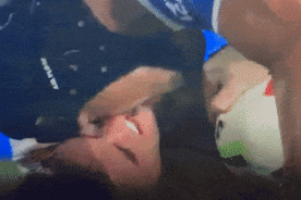 Dragons five-eighth Kyle Flanagan was accused of biting Stephen Crichton during this tackle.