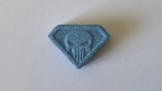 An MDMA pill, which was linked to a death at a festival in Melbourne.