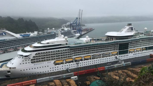 An Australian man was removed from the Radiance of the Seas cruise ship at Port Chalmers, Dunedin, on Sunday morning.
