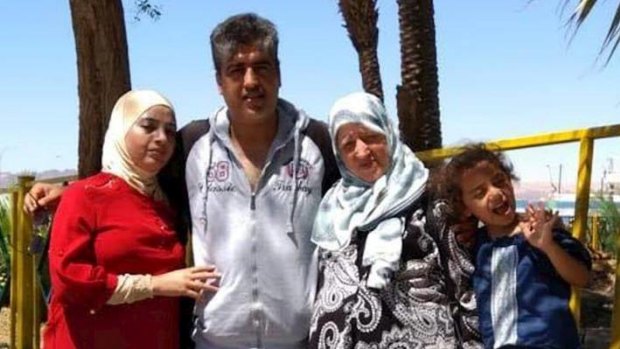 Christchurch mosque attack victim Kamel Darwish, pictured with wife Rana (left), mother Suad Adwan, and six-year-old daughter Leen. 