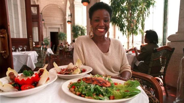 B. Smith poses at her restaurant, B. Smith's, in Washington, DC's Union Station in this 1994 photo. 