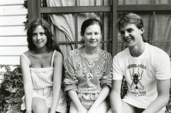 Louise, Valerie and Tim at Pearl Beach around 1983.