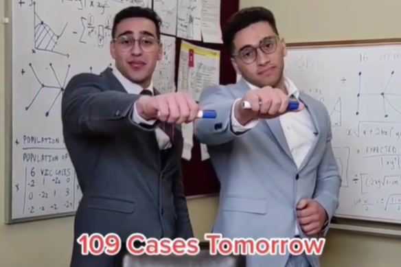 TikTok comedian Jon-Bernard Kairouz (left) inaccurately predicts Monday’s numbers. 