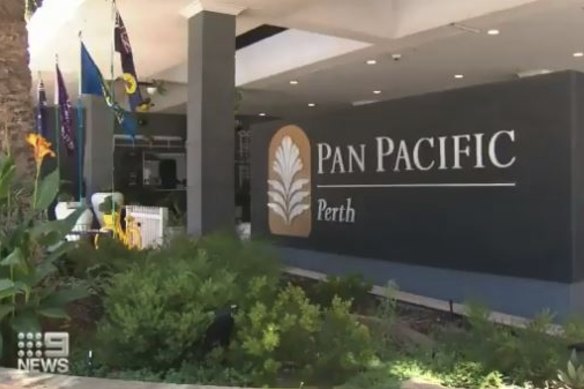 The Pan Pacific Hotel in Perth was the source of an outbreak.